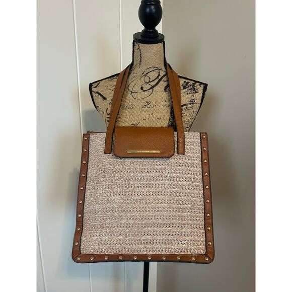 Steve Madden Handbags - Steve Madden Bstraw Cognac Shoulder Tote Bag